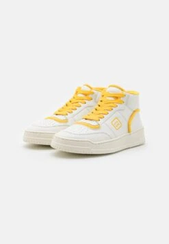 COPENHAGEN Cph196- Sneakers Hoog - White/Yellow -Mode Schoenen 145215313fb84683953a09403c38d984