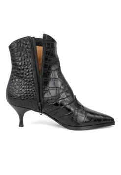 Croco WesternOn Spool Heel - Cowboy-/Bikerlaarsjes - Black -Mode Schoenen 185712b1f3dc4a92bda2afcaeb6909ff