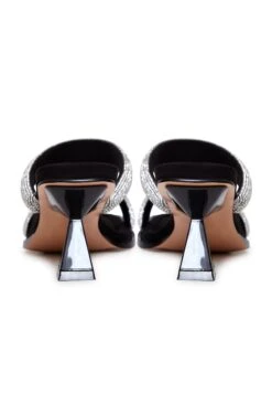 1663 - Cesare Gaspari Jewel High Heeled Sandals Suede Jewel High Heeled Sandals - Sandals - Cesare Gaspari - Muiltjes Met Hak - Black -Mode Schoenen 2247adf2b4a3449ba83d3fbf022b48c6