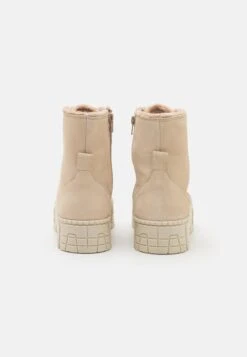 Anna Field Leather- Enkellaarsjes Met Plateauzool - Beige -Mode Schoenen 2f254760887845098a0ad9d2871904a7