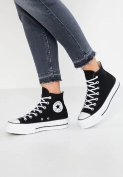 Mode Schoenen 26 Converse Chuck Taylor All Star Lift - Sneakers Hoog - Black/White