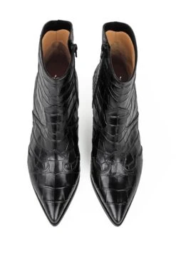 Croco WesternOn Spool Heel - Cowboy-/Bikerlaarsjes - Black -Mode Schoenen 34379e212c544aeabdc55a90af37729e