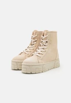 Anna Field Leather- Enkellaarsjes Met Plateauzool - Beige -Mode Schoenen 3c7051c207e044d2bcac9e7e7429abda