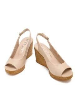 Sleehakken - Beżowy Ah -Mode Schoenen 3d6efa95bdd342e39cfd42d0308cb915