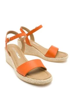 Sandalen Met Sleehak - Pomarańczowy -Mode Schoenen 4052c0cfbc5f431082b5810c884aec11