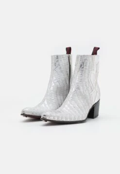 Sylvian Unisex - Cowboy-/Bikerlaarsjes - Denim White/Charol White/Speckle Espego Silver -Mode Schoenen 48c6f62d41ba45dea46a9c373e5d2468