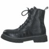 Tamaris Enkellaarsjes Met Plateauzool - Black Croco -Mode Schoenen 4bd322848eab4650971e4e16c2f5a651