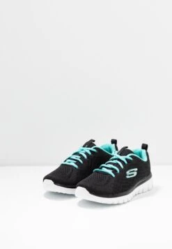 Skechers Graceful - Sneakers Laag - Black/Turquoise -Mode Schoenen 52ab4d1314e648ea8bf3f4a200758096