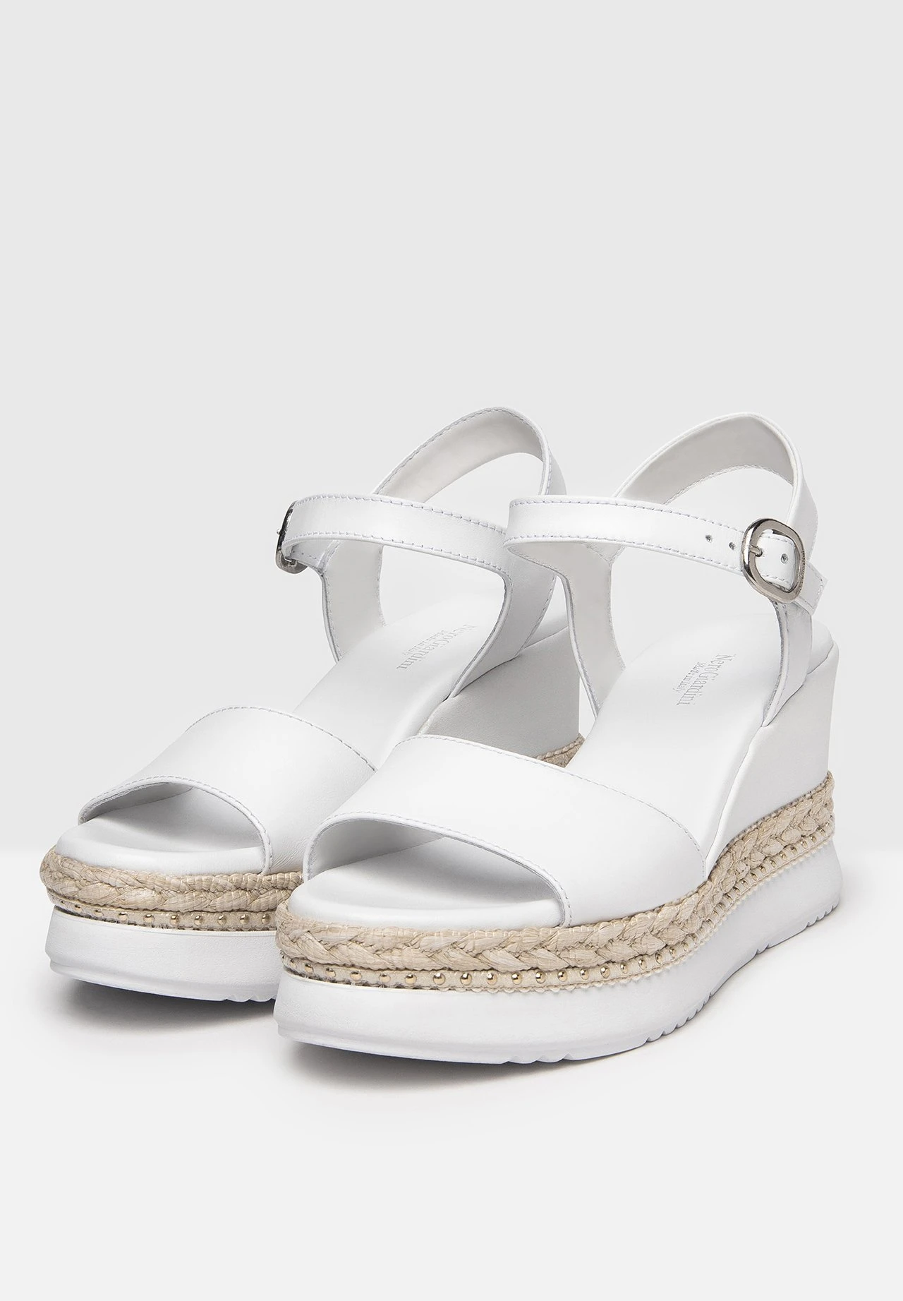 NeroGiardini Sandalen Met Sleehak - Bianco 5 NeroGiardini Sandalen Met Sleehak - Bianco - Afbeelding 3