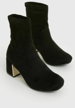 Wide Fit Metal Block- Korte Laarzen - Black -Mode Schoenen 5df5bb479b6e4a3ca45cc7f9f9c8534e