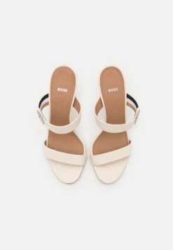 Boss Mandy - Muiltjes Met Hak - Open White -Mode Schoenen 61df3f21f57a4b669f3722cb91ecb3c5