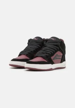 Lakai Telford Unisex - Sneakers Hoog - Black/Burgundy -Mode Schoenen 68dc87270fae40e1842e3d58b8ff9596