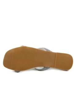 Yakirah With Thick Diamante Detailed - Muiltjes - Silver Metallic -Mode Schoenen 6cf7d3271e9d47c8b11cab45b70c0cac