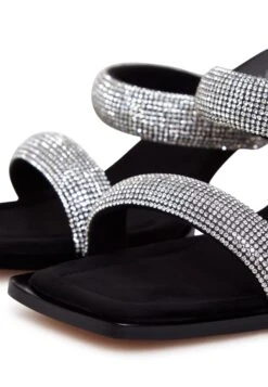 1663 - Cesare Gaspari Jewel High Heeled Sandals Suede Jewel High Heeled Sandals - Sandals - Cesare Gaspari - Muiltjes Met Hak - Black -Mode Schoenen 7724815950584ddd8e37f38dc78b703b