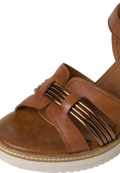 Tamaris Sandalen Met Sleehak - Cognac/Copper -Mode Schoenen 851437fdf44c4172a57d52686fd6266a