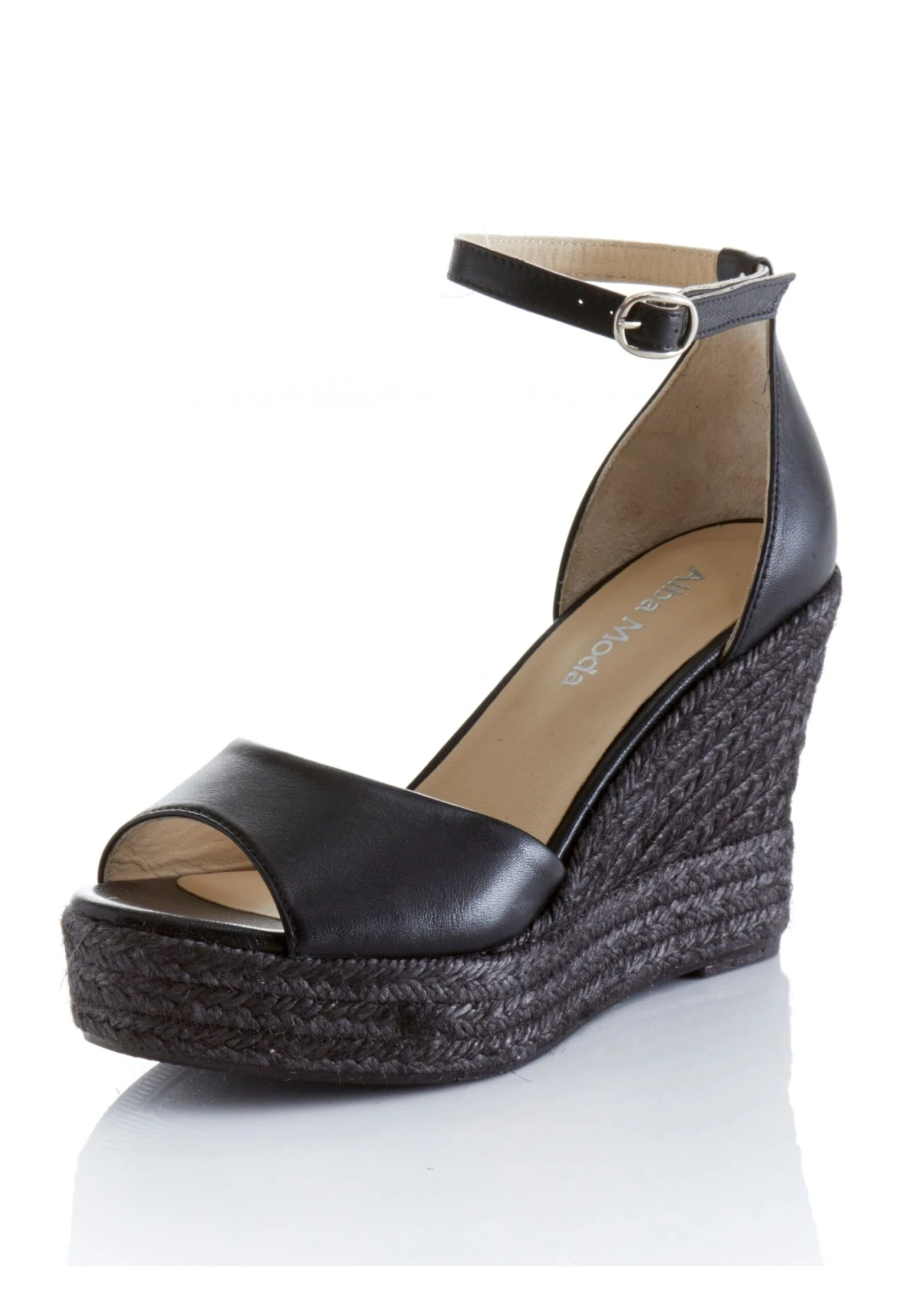 Sandalen Met Sleehak - Schwarz 6 Sandalen Met Sleehak - Schwarz - Afbeelding 4