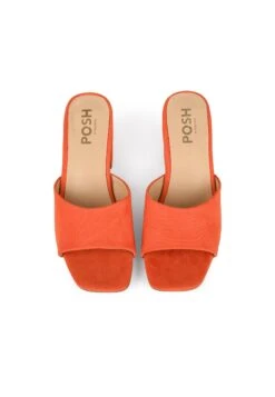 Lena- Muiltjes Met Hak - Orange -Mode Schoenen 99f7b4475a284eca9fcdf34b1639a38d