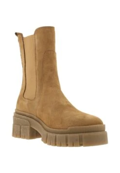 Bullboxer Enkellaarsjes Met Plateauzool - Cognac -Mode Schoenen 9c56ad0457bb40b085a7020f2e103314