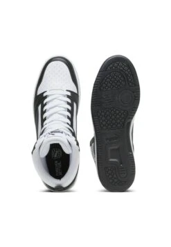 Puma Rebound Unisex - Sneakers Hoog - White Black Shadow Gray White -Mode Schoenen 9df4a477c4e341dc99742803349f2ee3