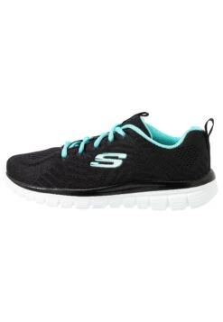 Skechers Graceful - Sneakers Laag - Black/Turquoise -Mode Schoenen 9e316cc1b8e1440692a754c2aaf0dfff