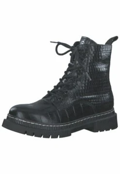 Tamaris Enkellaarsjes Met Plateauzool - Black Croco -Mode Schoenen 9fbbcf0ba0dd467c9a256fd2fcabb73f