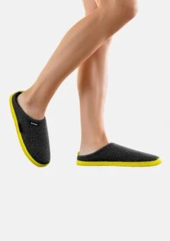 Giesswein Woolpops - Pantoffels - Anthrazit/Lime