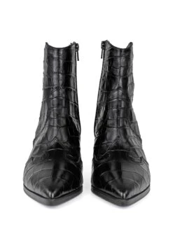 Croco WesternOn Spool Heel - Cowboy-/Bikerlaarsjes - Black -Mode Schoenen ad4686f3784a48f7a5221c7becce391d