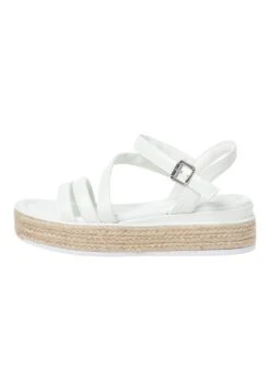 Marco Tozzi Sandalen Met Sleehak - White