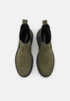 Tamaris Enkellaarsjes Met Plateauzool - Olive -Mode Schoenen b7b2baced36d4be89515e98e2d423a01