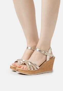 Mode Schoenen 139 Tamaris Sandalen Met Hoge Hak - Light Gold