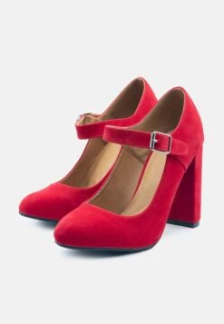 Michelle With Front Buckle Strap - Hoge Hakken - Red Suede 10 Michelle With Front Buckle Strap - Hoge Hakken - Red Suede -Mode Schoenen bc3c720c9bc047b48e267f7a1d613cbd