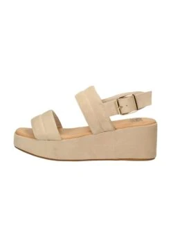Mode Schoenen 96 Sandalen Met Sleehak - Beige