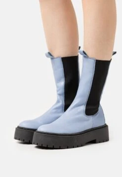 Bianco Biadeb Long Boot - Enkellaarsjes Met Plateauzool - Light Blue
