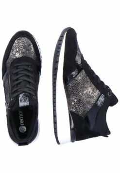 Remonte Sneakers Laag - Schwarz Schwarz Altsilber -Mode Schoenen d05171cfa86445458125e57ebcb78655
