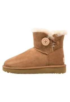 Ugg Mini Bailey Button - Korte Laarzen - Chestnut -Mode Schoenen d4b4b0ef383e46e5b2560683aecc39a8