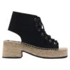 Black Split Leather Heel Sandal - Espadrilles - Black 1 Black Split Leather Heel Sandal - Espadrilles - Black -Mode Schoenen d63be9f2f20343a9863294ab2dfdf96e