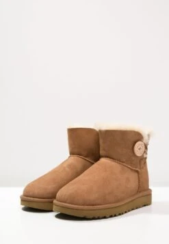 Ugg Mini Bailey Button - Korte Laarzen - Chestnut -Mode Schoenen e3db5957c8e64651b8270eff54d14b0a
