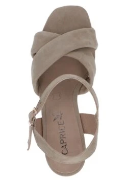 Caprice Sandalen Met Hoge Hak - Cement Suede -Mode Schoenen e699c314b29e4552ad85839965d362bb