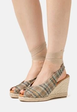 Billi Bi Sandalen Met Sleehak - Multi Taupe