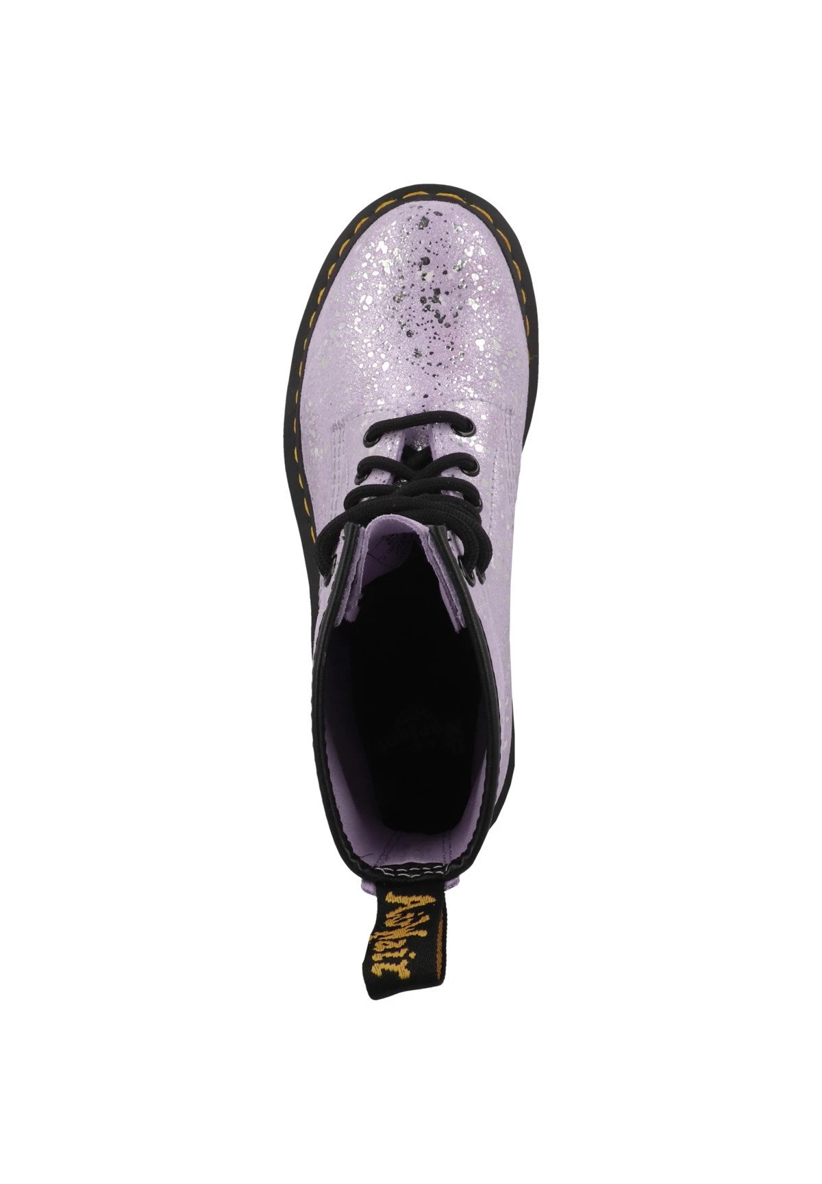 Dr. Martens Enkellaarsjes Met Plateauzool - Lilac Metallic Paint Splatter 5 Dr. Martens Enkellaarsjes Met Plateauzool - Lilac Metallic Paint Splatter - Afbeelding 3